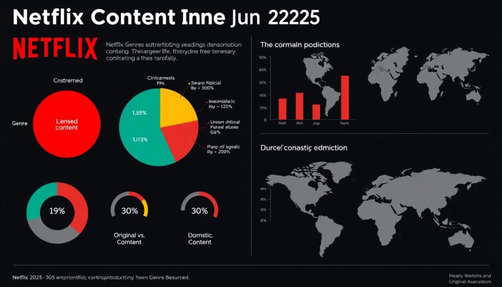 Chart showing Netflix content trends for June 2025