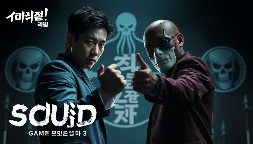 Squid Game Season 3 promotional image showing main characters