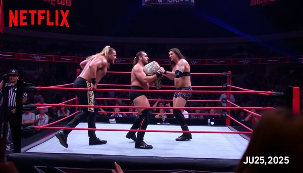 WWE RAW episode from June 2025 featuring a championship match